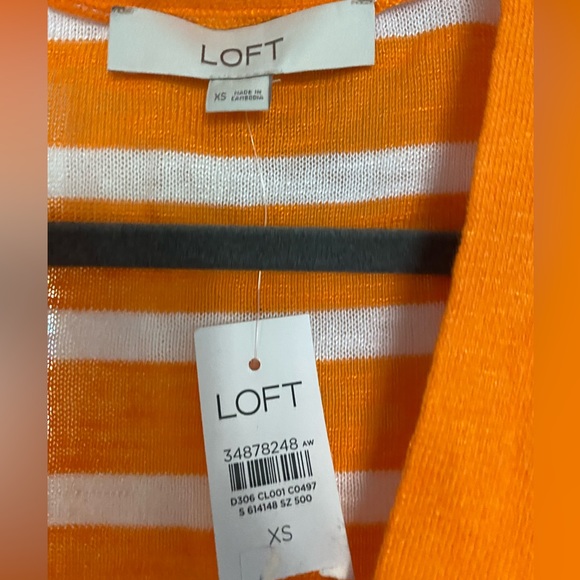 Loft short sweater orange striped - Picture 3 of 3
